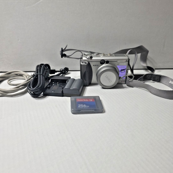 Canon PowerShot G3 4.0MP Digital Camera w Charger + SD Card UNTESTED Read As IS - Picture 1 of 9